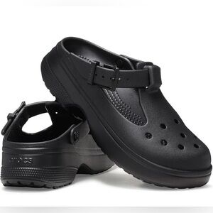 Crocs Classic Mary Jane Clog Unisex W11/M9 Black Slip On‎ Shoes NWT